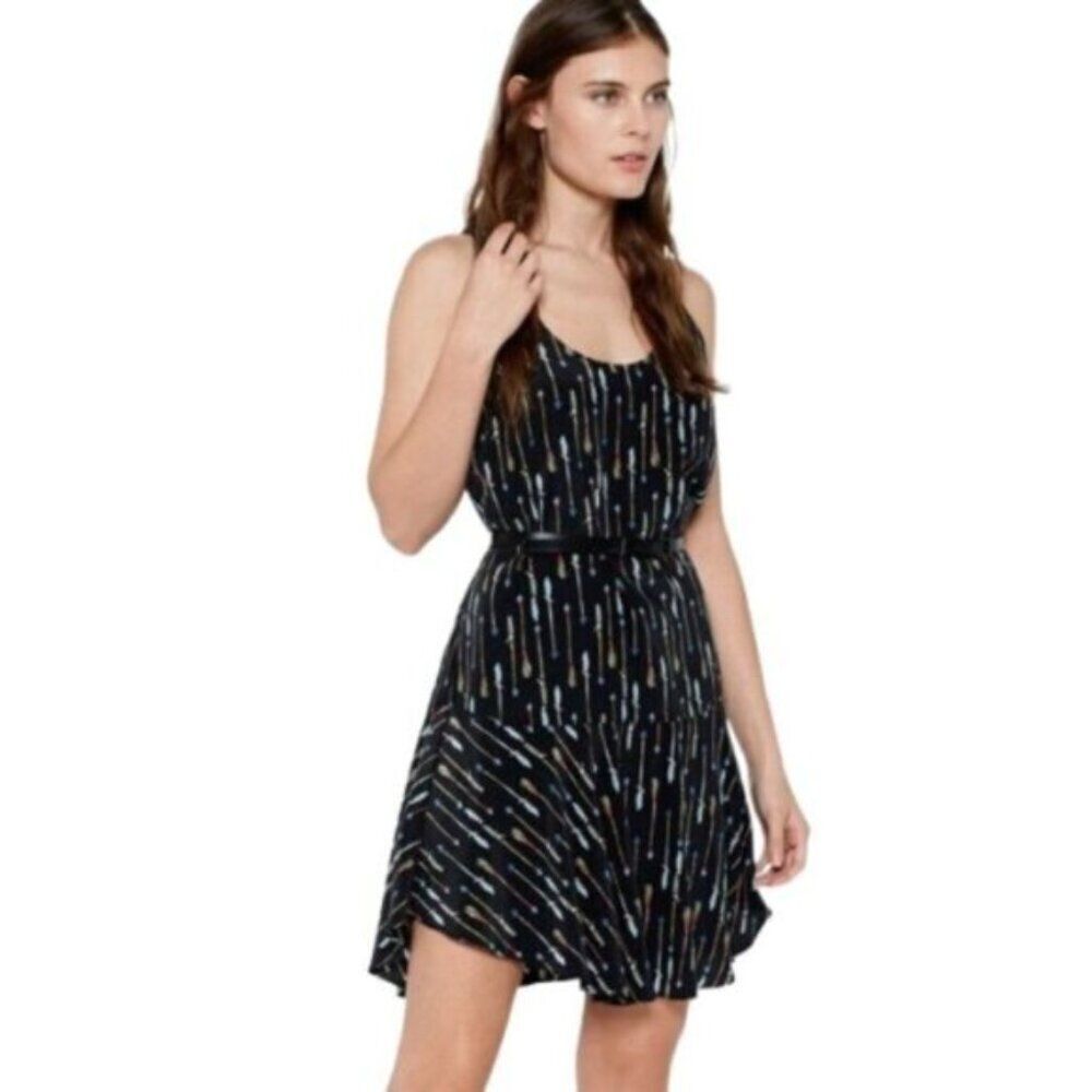 Joie silk arrow print racerback dress XS